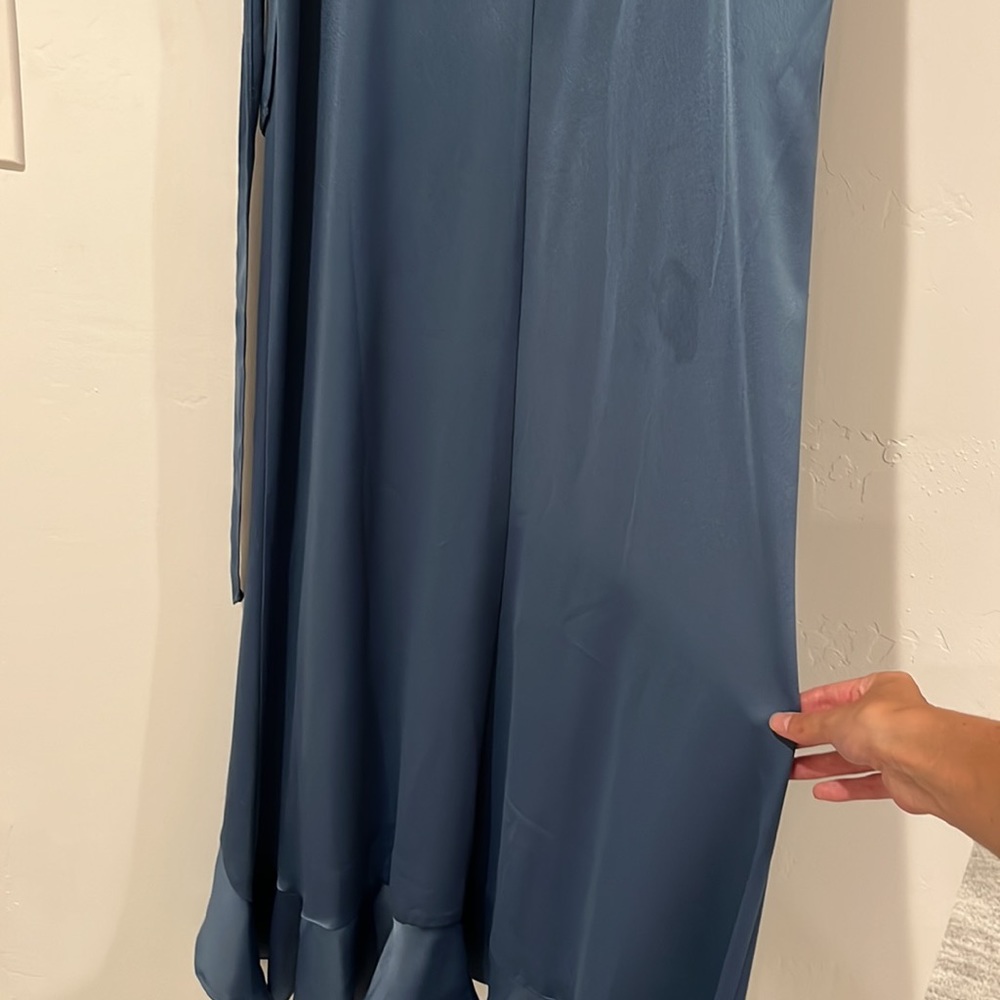 David’s Bridal Spaghetti Strap Crepe Ruffle Bridesmaid Dress - Picture 8 of 8